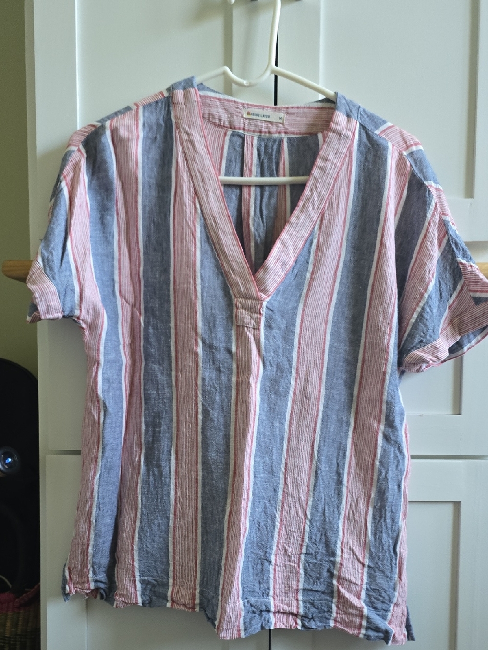 Casual V-Neck Women's Shirt